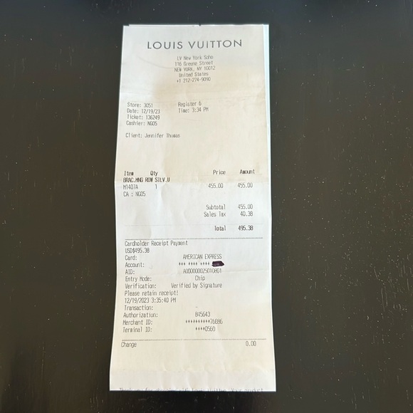 Louis Vuitton Monogram Row Bracelet - Brand New - Picture 4 of 7